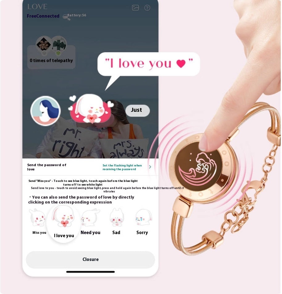 Vibrating Sensor Bracelet For Long-distance Relationships